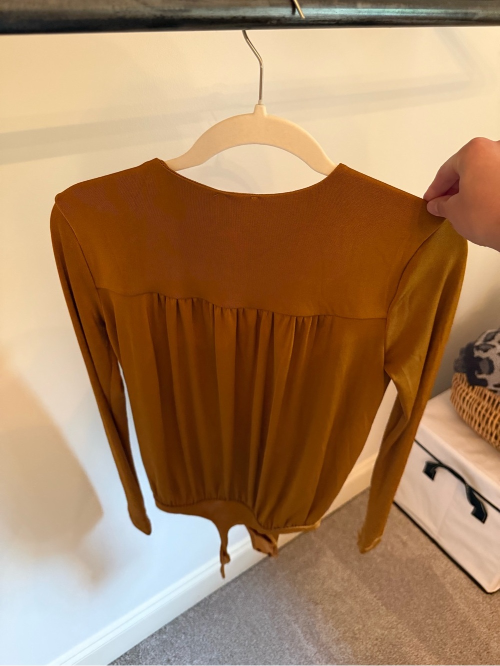 Free People x Revolve Turnt Bodysuit in Honey Ginger. - Picture 3 of 4